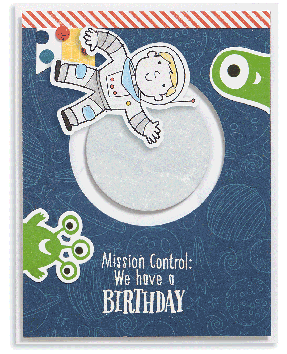 Making Interactive Cards #ctmh #closetomyheart #astroboy #astronaut #boy #space #stargazer #star #moon #aliens #diy #cards #interactive #moving #parts #birthday #mission #control #gif